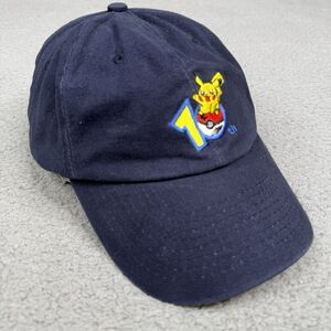 VTG Pokemon 10th Anniversary Pikachu Hat Cap Adjustable Navy Blue Nissin 2006